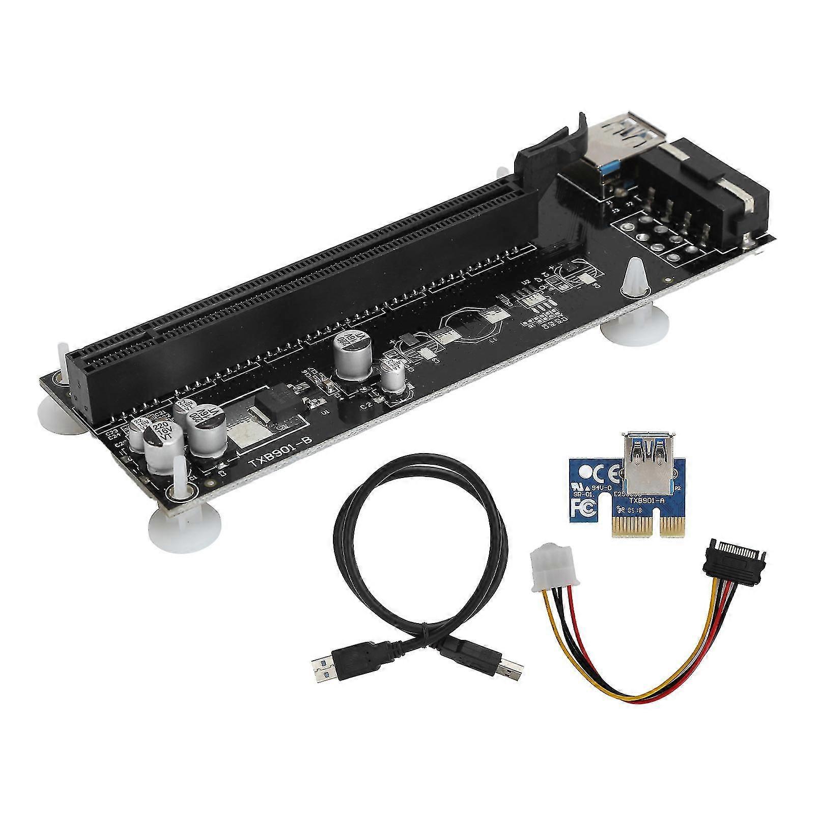 Mine Board PCIE Riser Adapter Card Powered By Mining with 60cm USB 3.0 Cable