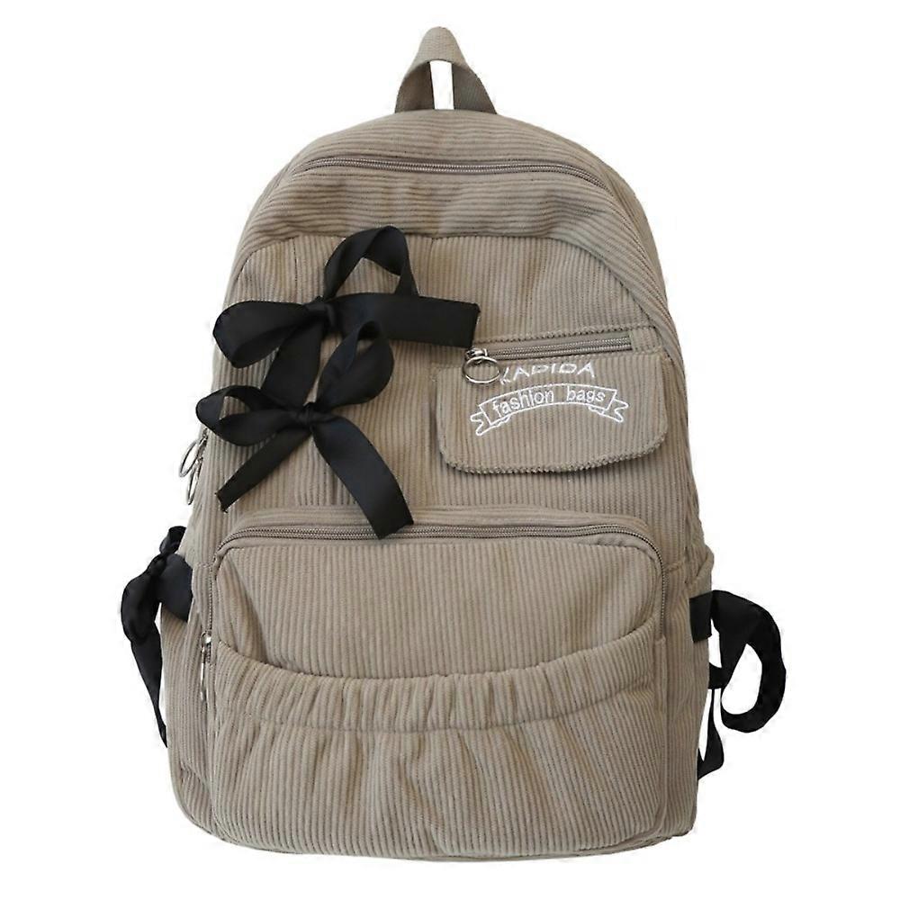 Portable Bow Knot Student Backpack Pleated Large Capacity School Backpack Adjustable Bows Backpack