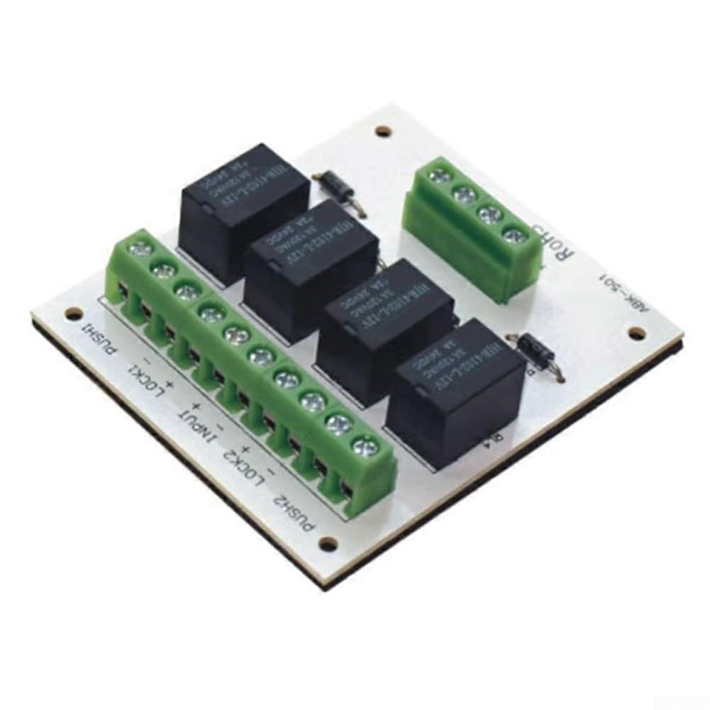 Door Access Control Relay Module with Dual Door Interlock, FailSafe Lock Support, 5A 24V Capacity