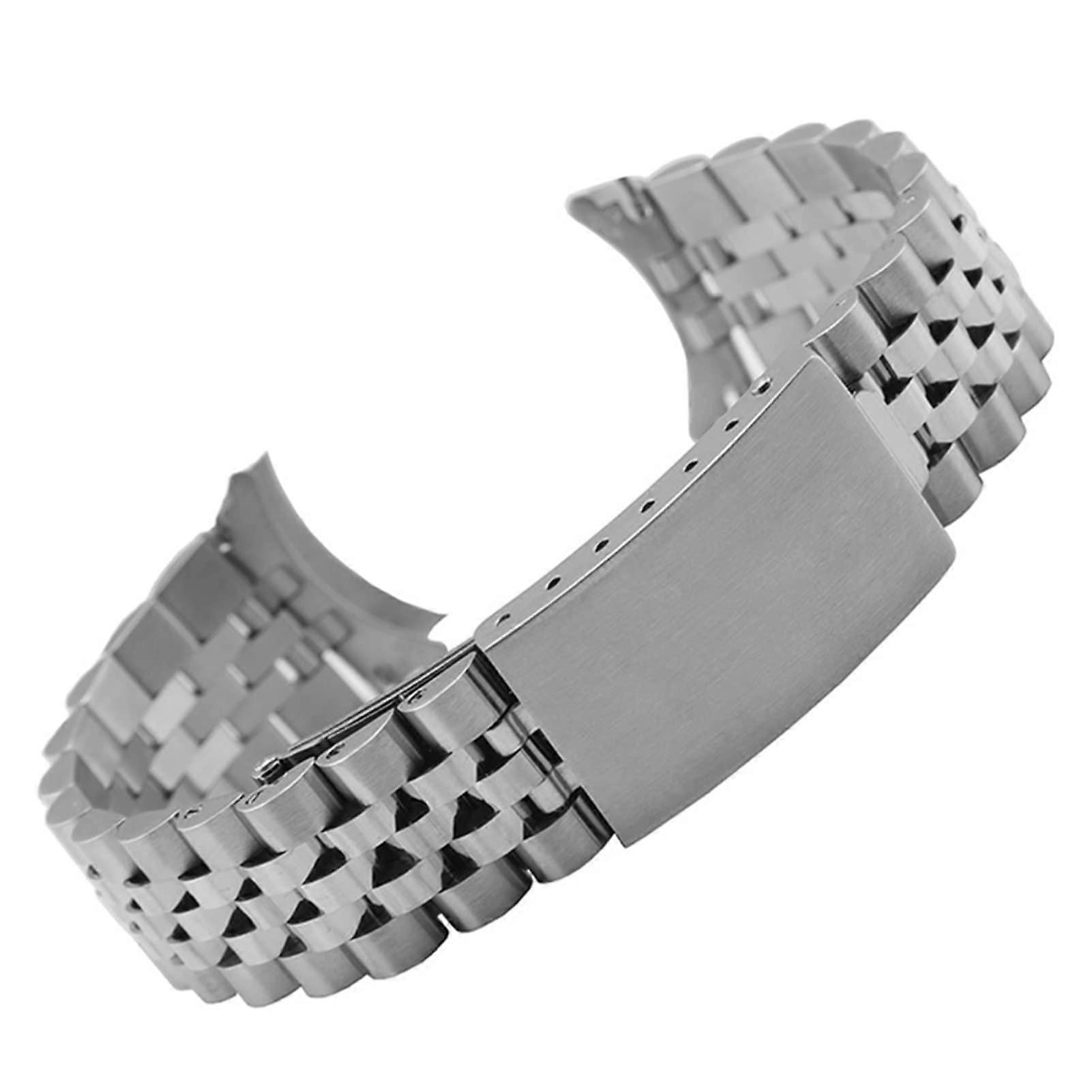 Solid Stainless Steel Curved End Watch Band Bracelet Replacement 13mm22mm Multiple Sizes