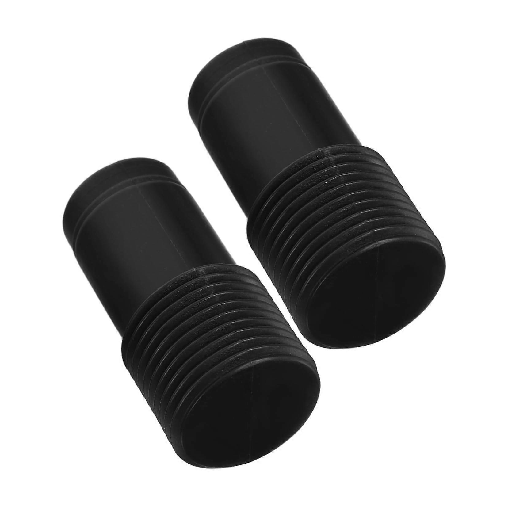 Broom Handle Adapter 2pcs Universal Mop Threaded Tip Replacement Fits Telescopic Rods Cleaning