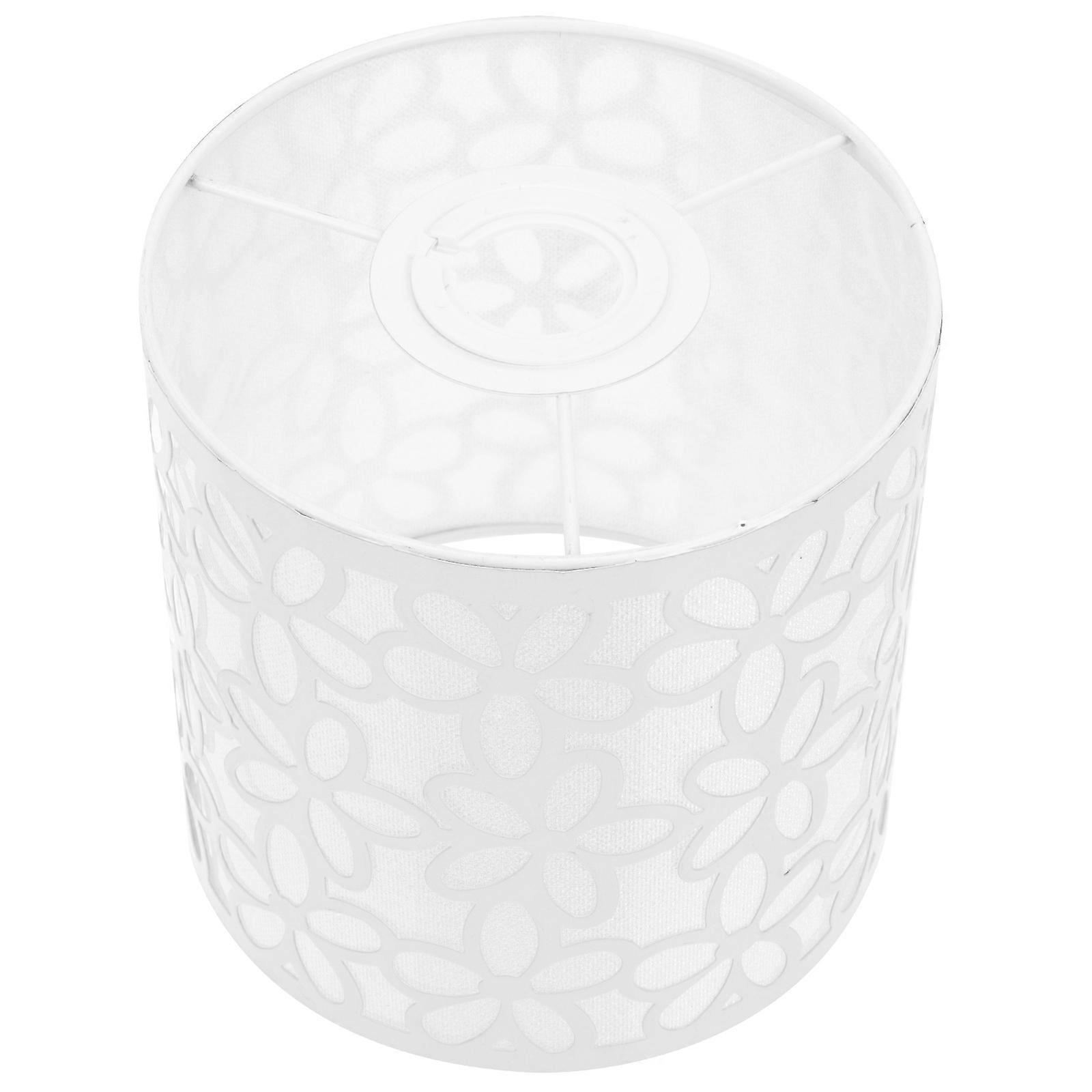 Light Accessory for Decor 2Pcs White Iron Hollow Lampshade Cover