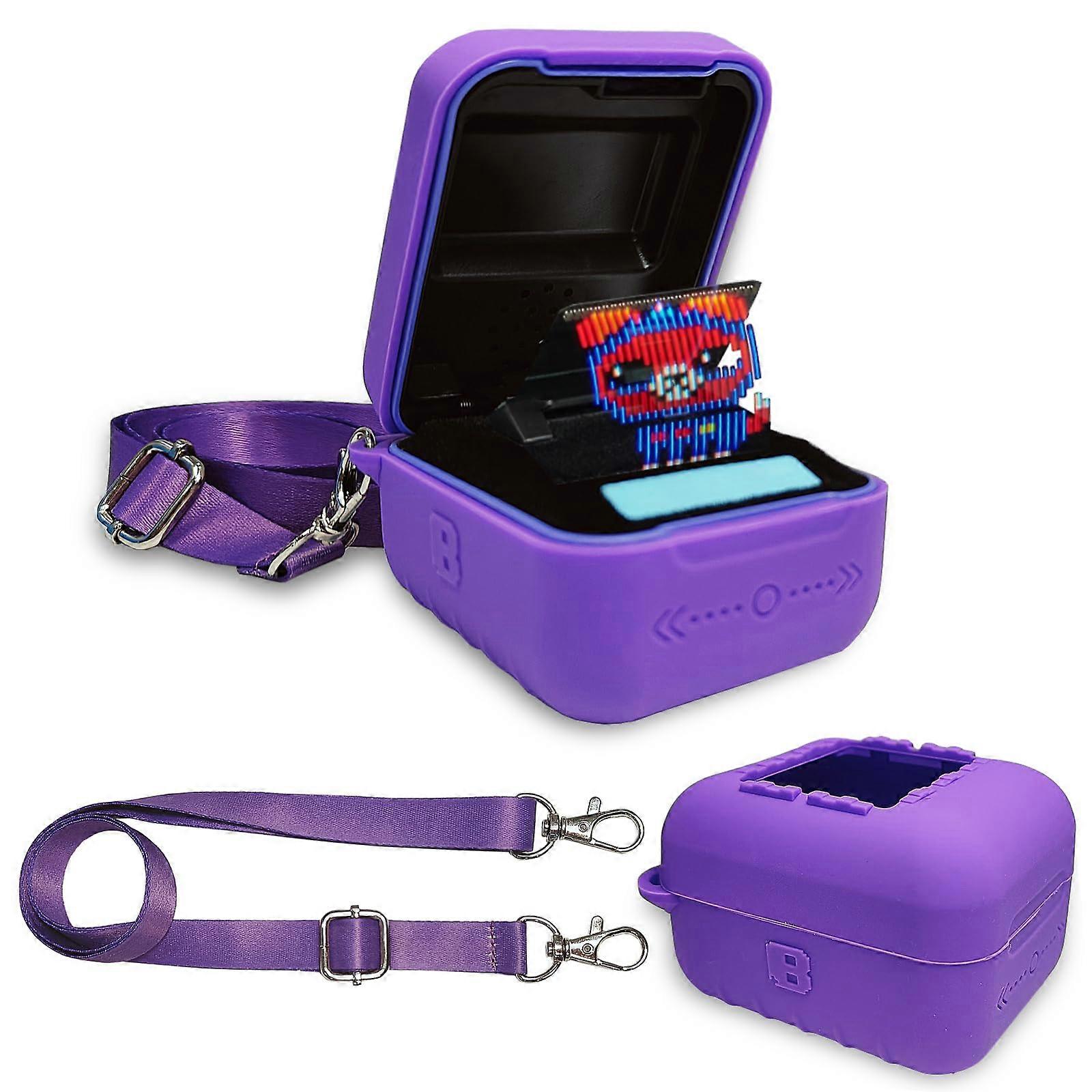 Purple Silicone Cover Protective Sleeve Case for Bitzee 15 Animals Interactive Virtual Pet