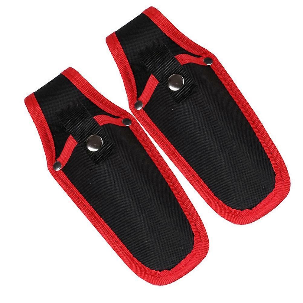2Pcs Pruner Canvas Sheath for Storage Garden Pruner Sheath Black Covers