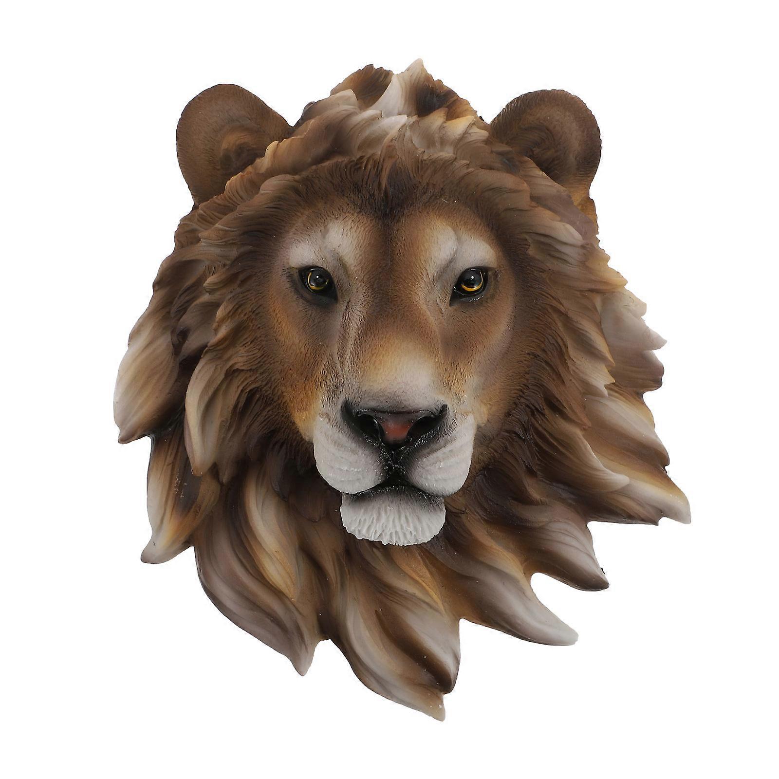 Creative Animal Head Sculpture Wall Decor Rustic Decoration For Study 1Pc