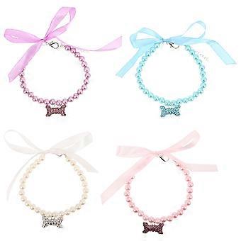Cat Collar Necklace Acrylic Pet Jewelry for Small Pets 4Pcs