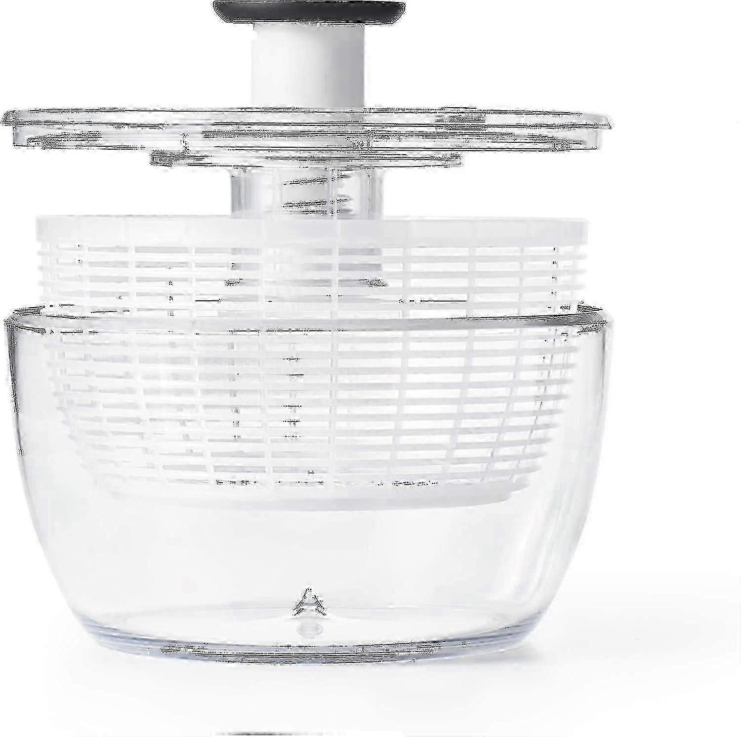 Grips Glass Salad Spinner, Large/6.22 Quart, Clear[PB]