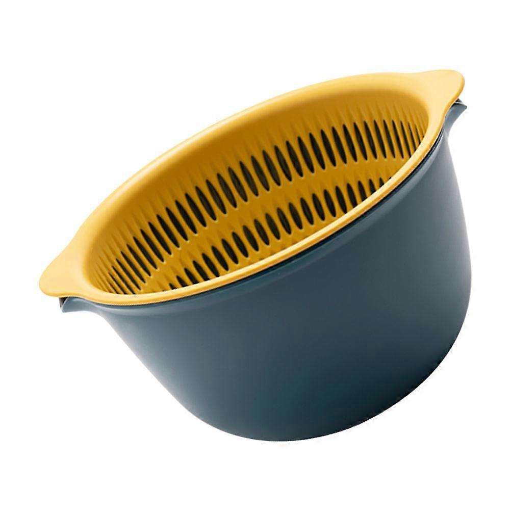 Multi-Functional Kitchen Gadget for Vegetable Draining with 1Pcs Double-Layer Basket