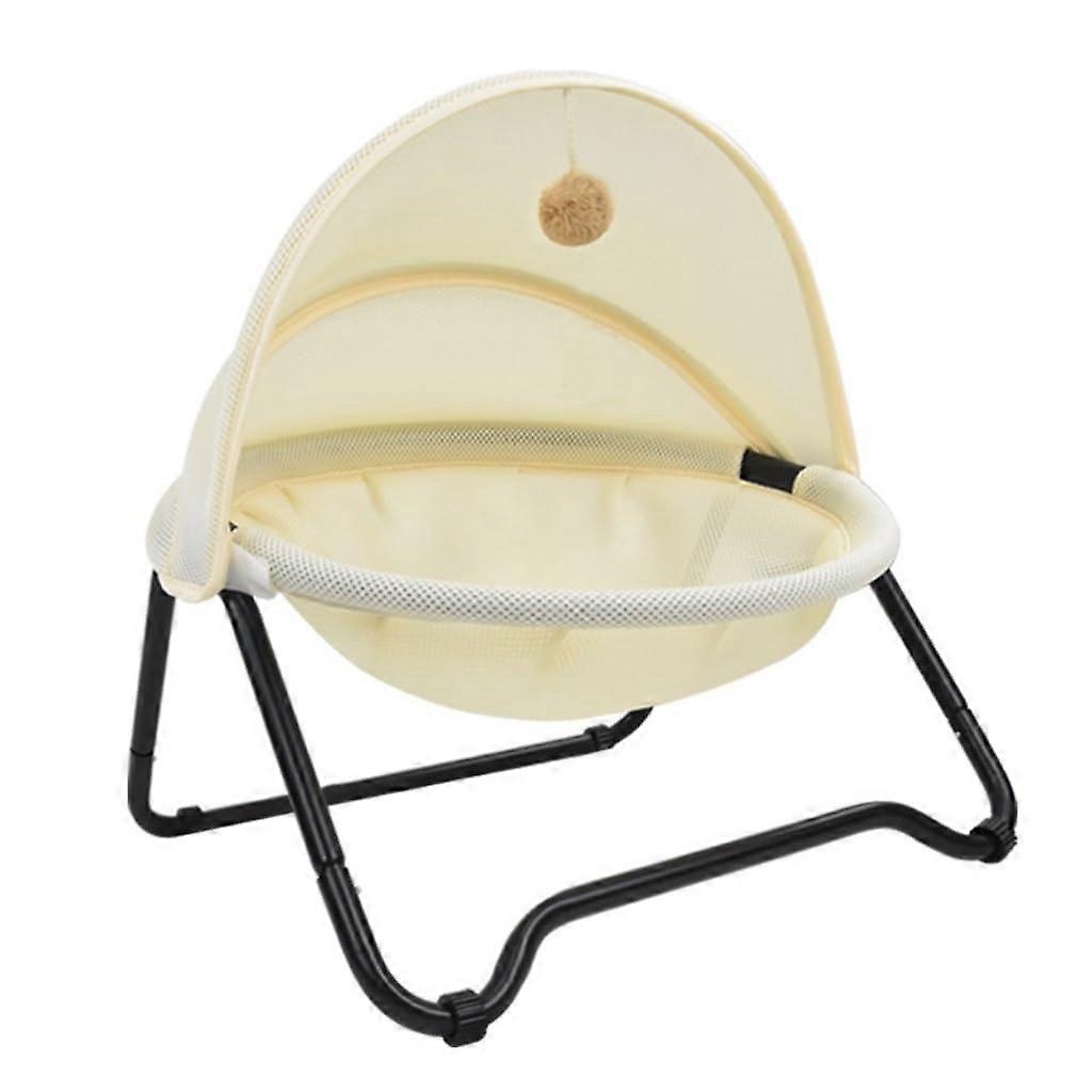 Cat Tree Tower with Suspended Bed, ScratchResistant Post, Breathable Removable Hammock, White