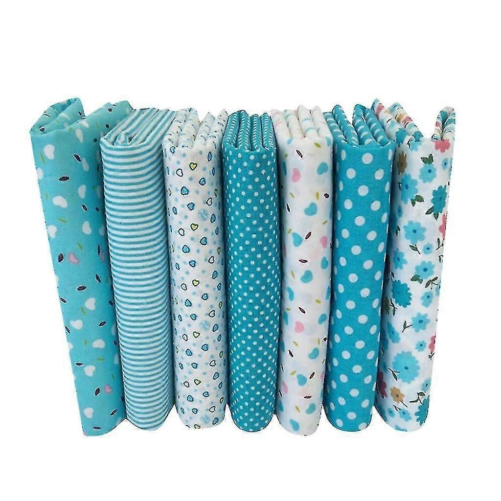 7pcs Cotton Craft Fabric Bundle Patchwork Squares Quilting Sewing Patc