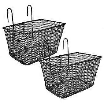 2 cestas delanteras para bicicleta, cesta grande de metal para bicicleta, cesta para verduras, cesta colgante delantera para bicicleta