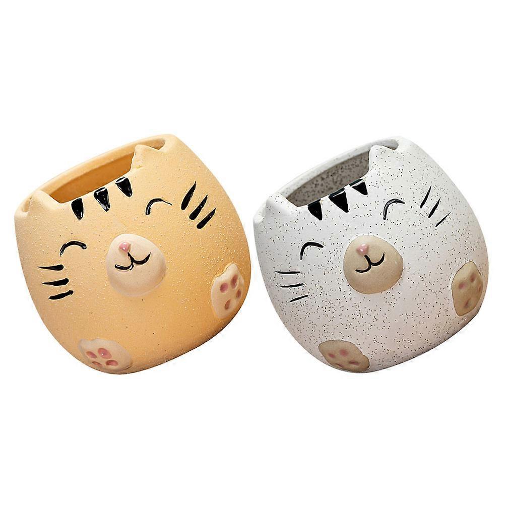 Household Ceramic Flower Pot Multi-Function Succulent Pot 2Pcs Set