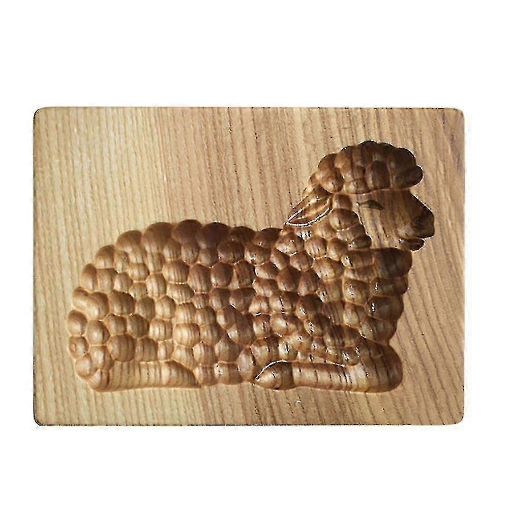 Schaf-Shortbread-Keksform aus Holz, Backstempel