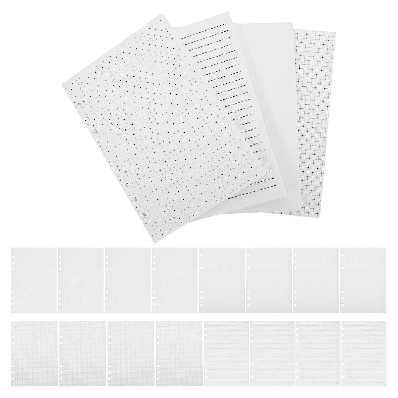 Handbook Refill Paper Loose Leaf for 180Pcs White Planner Inserts