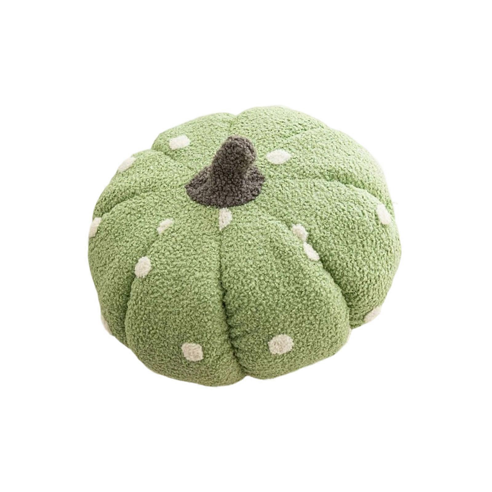 Lovely Polyester Pumpkin Cushion With Elegant Designs For Sofa Bed And Car Decoration  Green