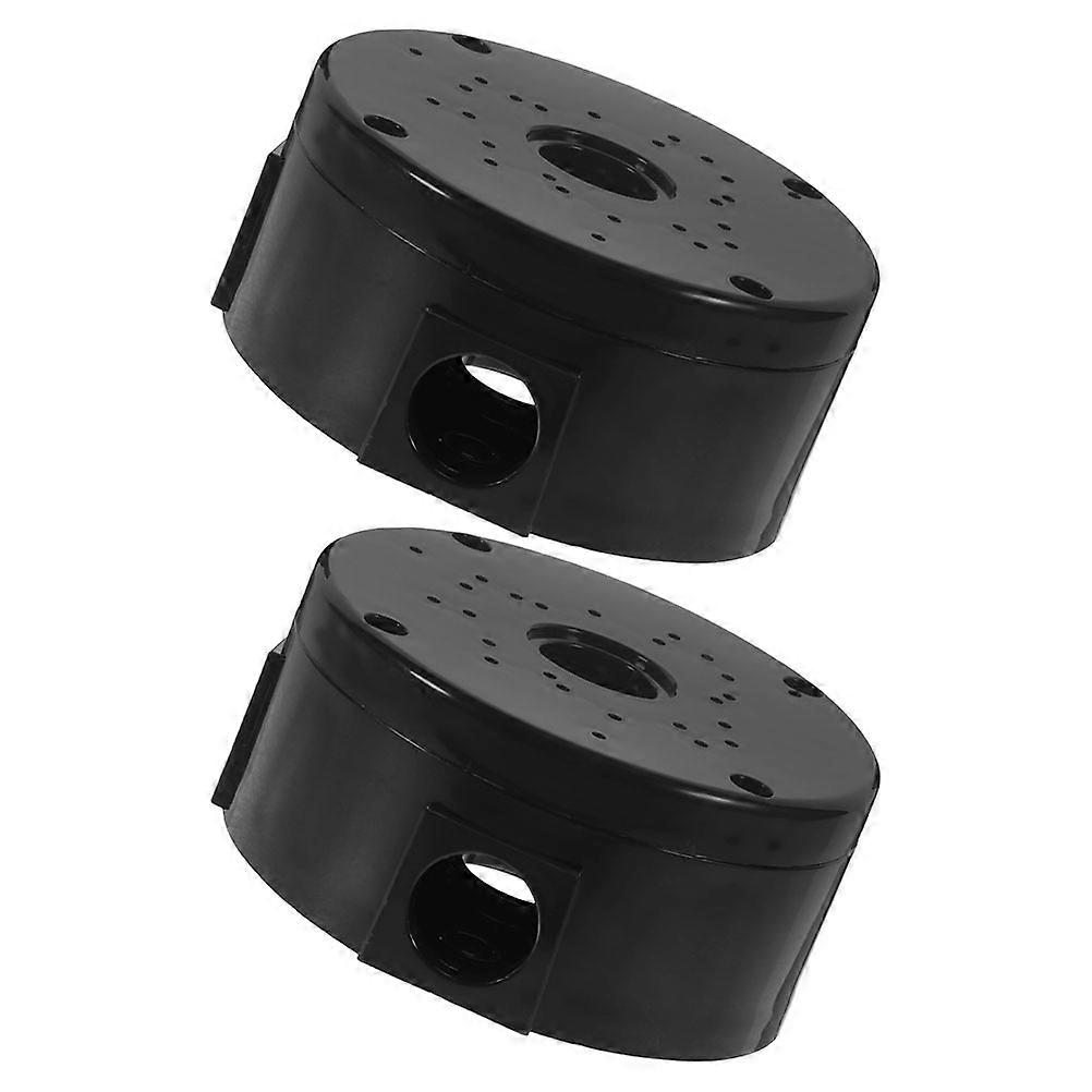 Waterproof Hide Cable Junction Box for Wall Installation 2Pcs Black