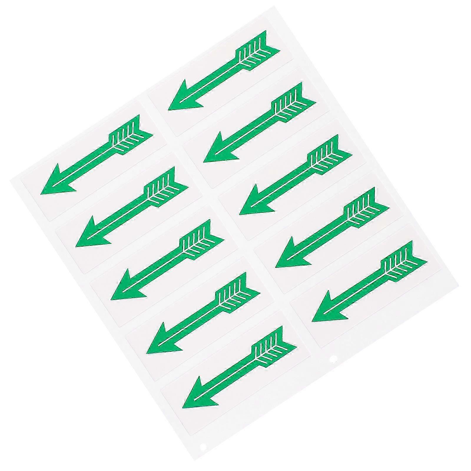 Arrow Warning Sticker Durable Arrow Indicating Direction Decals for Warning 10Pcs