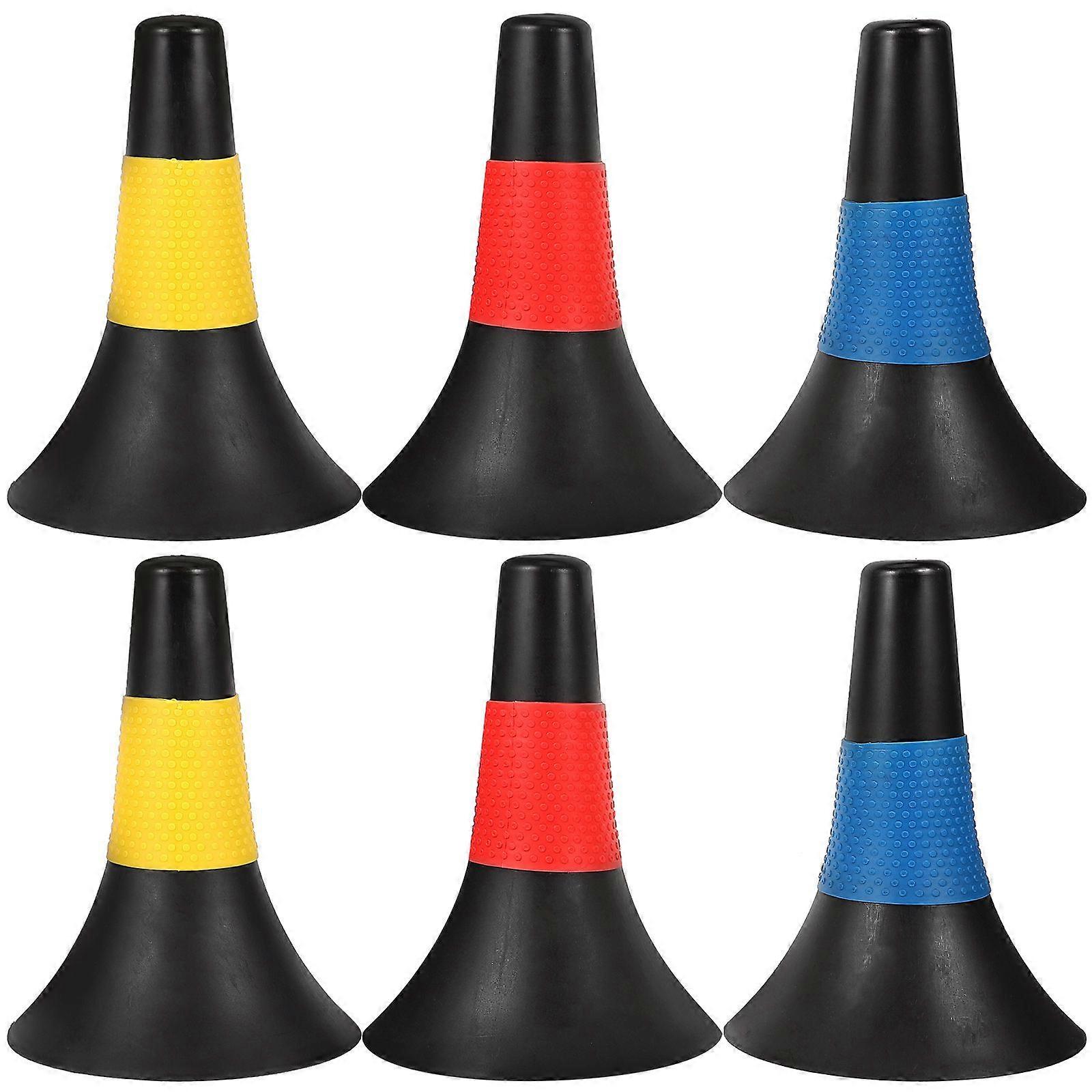 6Pcs Multi-function Soccer Cones Portable Disc Cones Professional Agility Cones