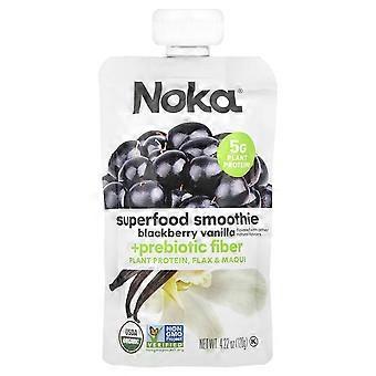 Noka, Superfood Smoothie + Prebiotic Fiber, Blackberry Vanilla, 4.22 oz (120 g), 7-Pack