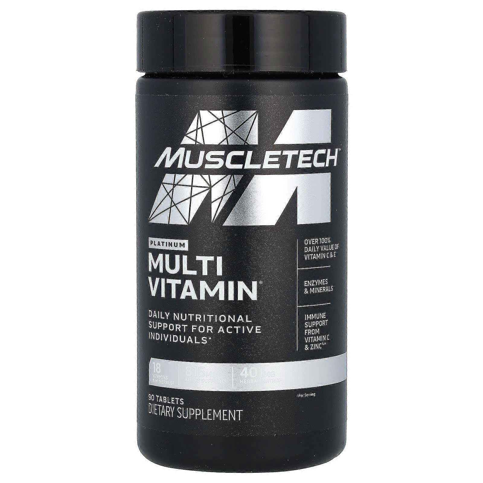 MuscleTech, Platinum MultiVitamin, 90 Tablets, 2-Pack