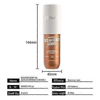 Shimmer Body Oil, 5 Shades Moisturizing Glow Oil for All Skin Tones, 80ml