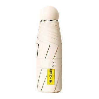 Travel Essentials Mini Umbrella for Purse With Case Small Compact UV Sun Protection Lightweight Tiny Pocket Manual Open Close Umbrella