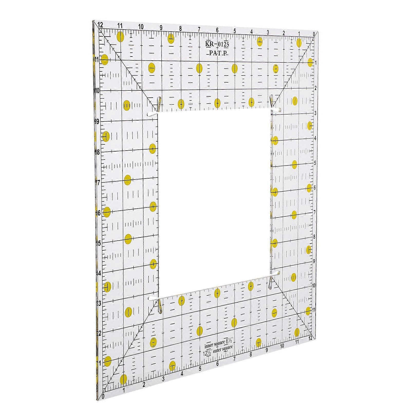 1Pc Square Shape Sewing Ruler Clothing Patchwork Ruler Sewing Cutting Ruler
