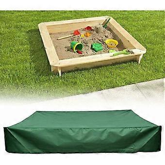Dustproof Sandpit Cover with Drawstring, Oxford Cloth Square Tarpaulin, Waterproof and Portable for Sandpit, Pool, Garden, Farm (200x200cm, Green)