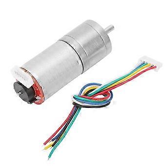 DC 12V Encoder Gear Motor Speed Reduction Motor for Robot RC Car DIY Engine Toy (20RPM)