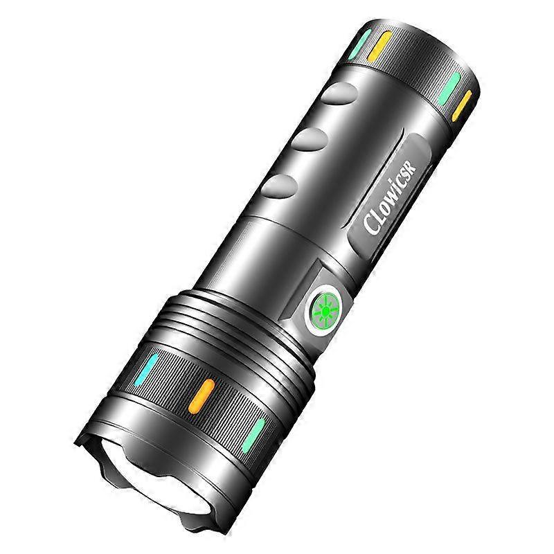 High Power LED Flashlight USB Rechargeable Zoom Torch
