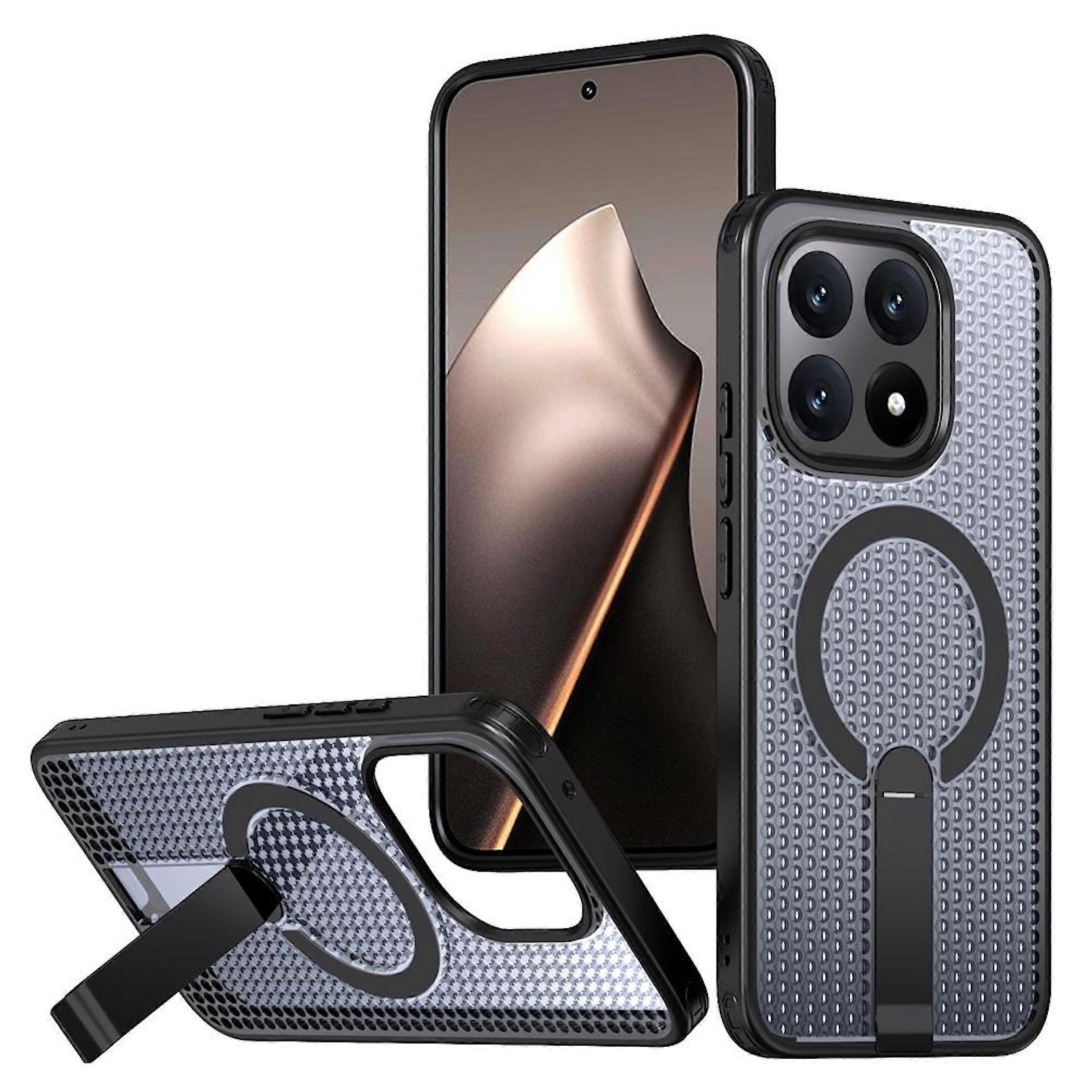 Cooling case for Xiaomi 15T 5G Hybrid Acrylic Design with MagSafe & Stand Black