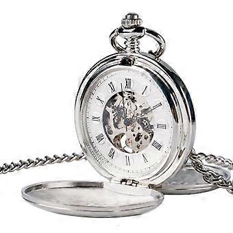 Mechaniczny zegarek kieszonkowy Steampunk Pocket Watches Retro Skeleton Pendant Pocket Watch Złoty zegarek kieszonkowy