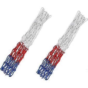 ZWS-Basketball Net Set Of 2, Competition Grade Indoor Outdoor Use Anti-Whip Technology Flexible Net For Home Court Schoolyard Park