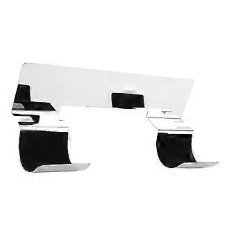 Stainless Steel Hair Dryer Holder Wall Mount Organizer, Adhesive Heat‑Resistant Storage for Bathroom Dorm