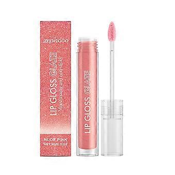 2pcsNude Pink Moisturizing Shimmer Lip Gloss, Fine and Natural Shine, Daily Versatile, Plump Lips