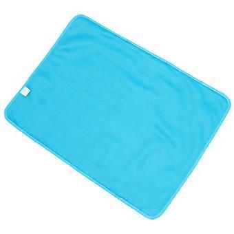 Pet Ice Silk Pad Cooling Mat for Summer Use Blue Washable Dog Cooling Mat