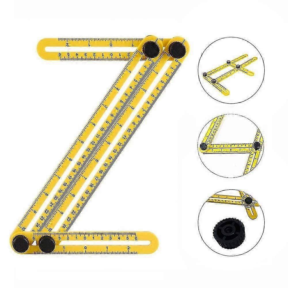 25cm Measurement Tool, Multi-angle Layout Tools Template Tool Yellow