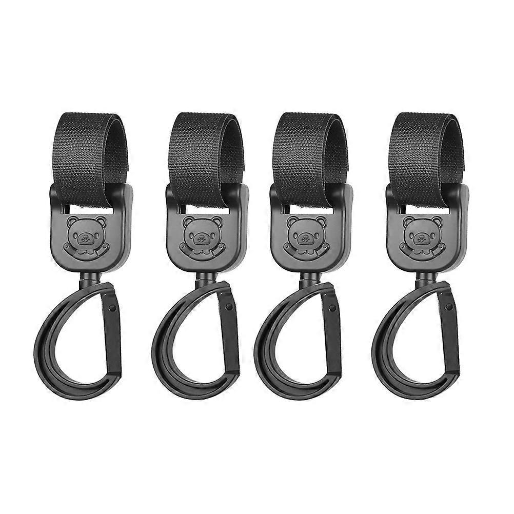 Baby Stroller Hooks 4Pcs ABS Material with Hook and Loop Function