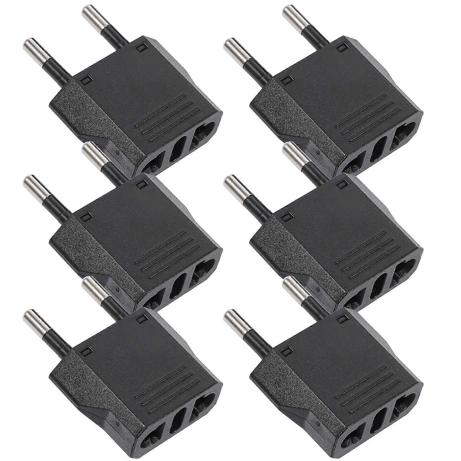 6pcs Socket Converter Power Socket US Plug to EU Plug 125-250V Charger EU Plug