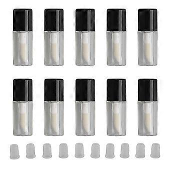 Lot de 10 mini tubes de gloss  lvres transparents rutilisables de 1,5 ml, pour chantillons de rouge  lvres et baume  lvres
