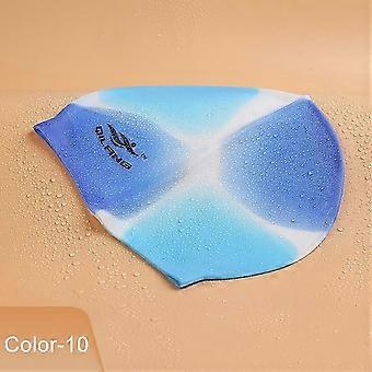 Breathable Swimming Cap Children's Waterproof Flat Silicone Swimming Cap High Elastic