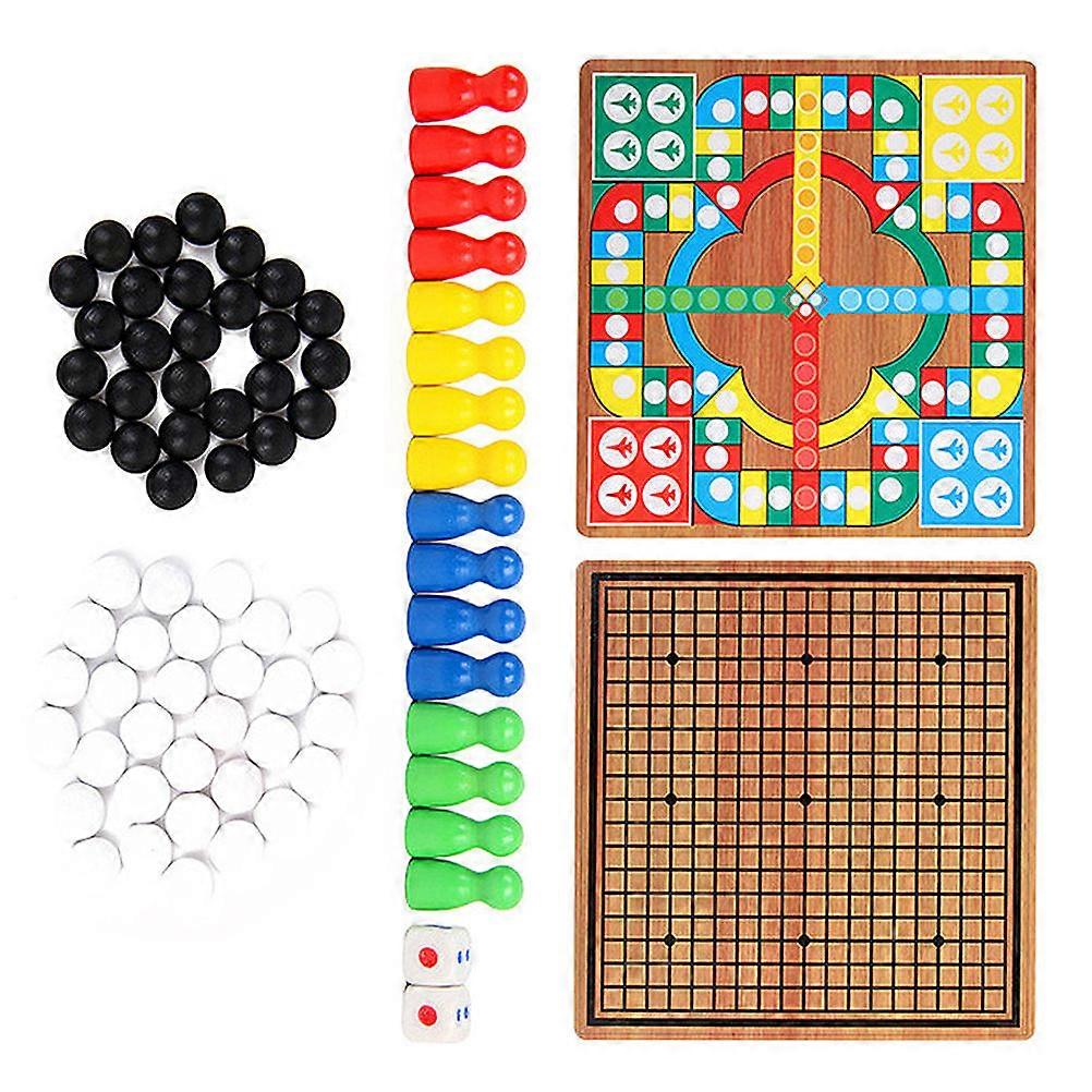 Multi-Function Game Chess Wooden Board for Educational Plaything 2Sets