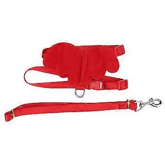 Ducks Traction Rope Adjustable Chest Strap Outside Walking Harness Leash for Pet Duck Chicken GooseRed S
