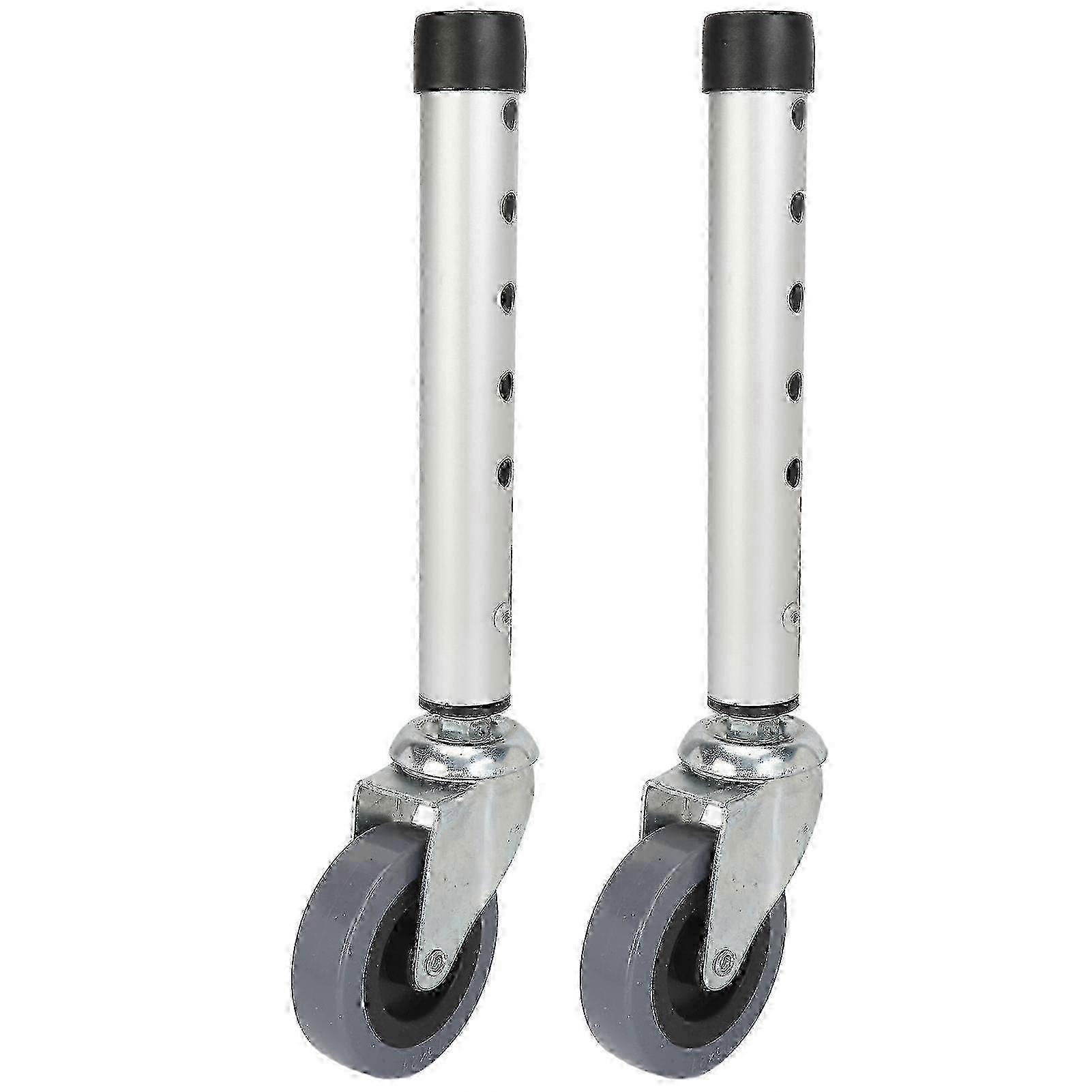 Adjustable Height Universal Rotating Walker Caster Wheels Replacement for Elderly Use