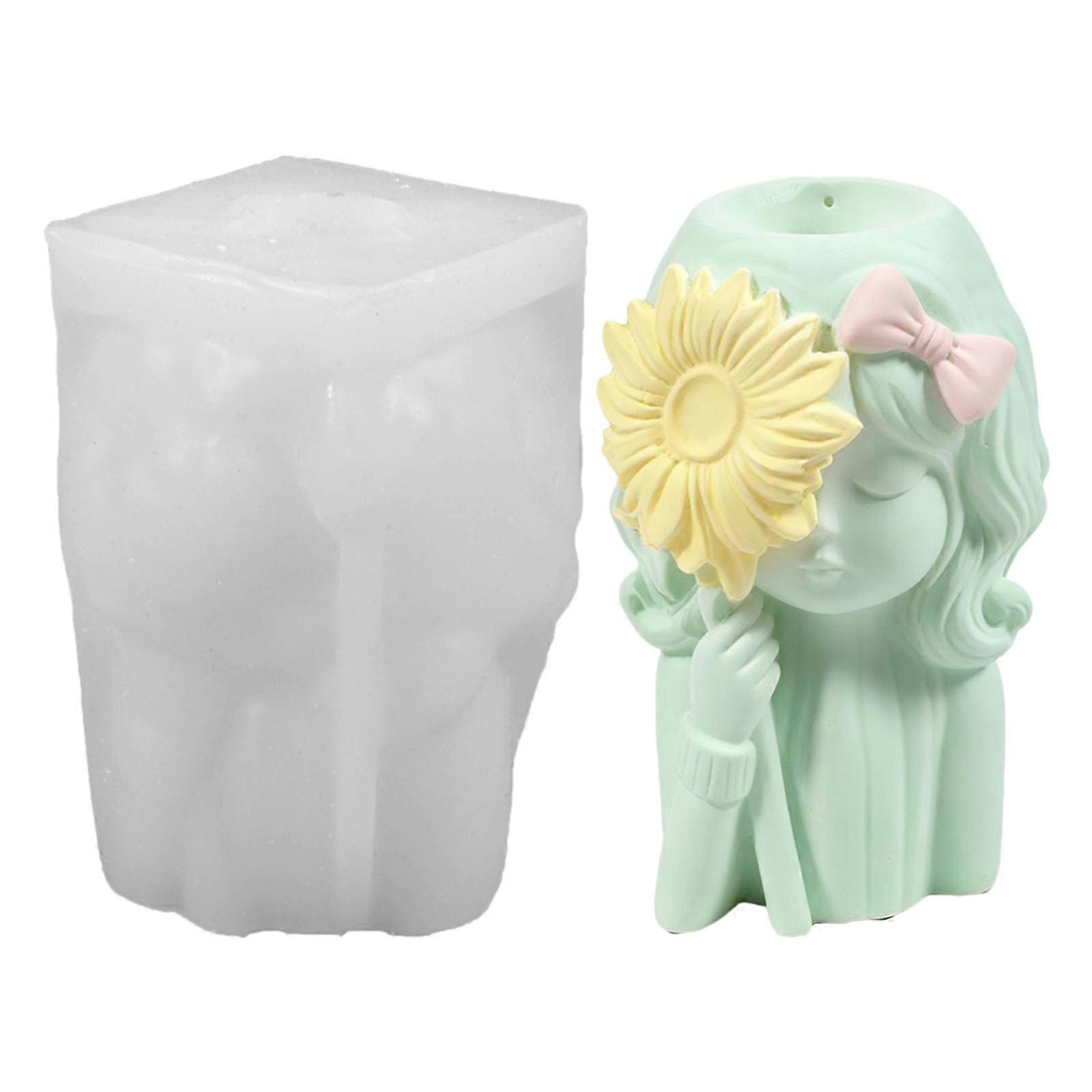 Flexible Display Container Form with Figure Shape, Clean Release Craft Design for DIY Home Projects, Studio Practice, and Repeat Casting Multicolor