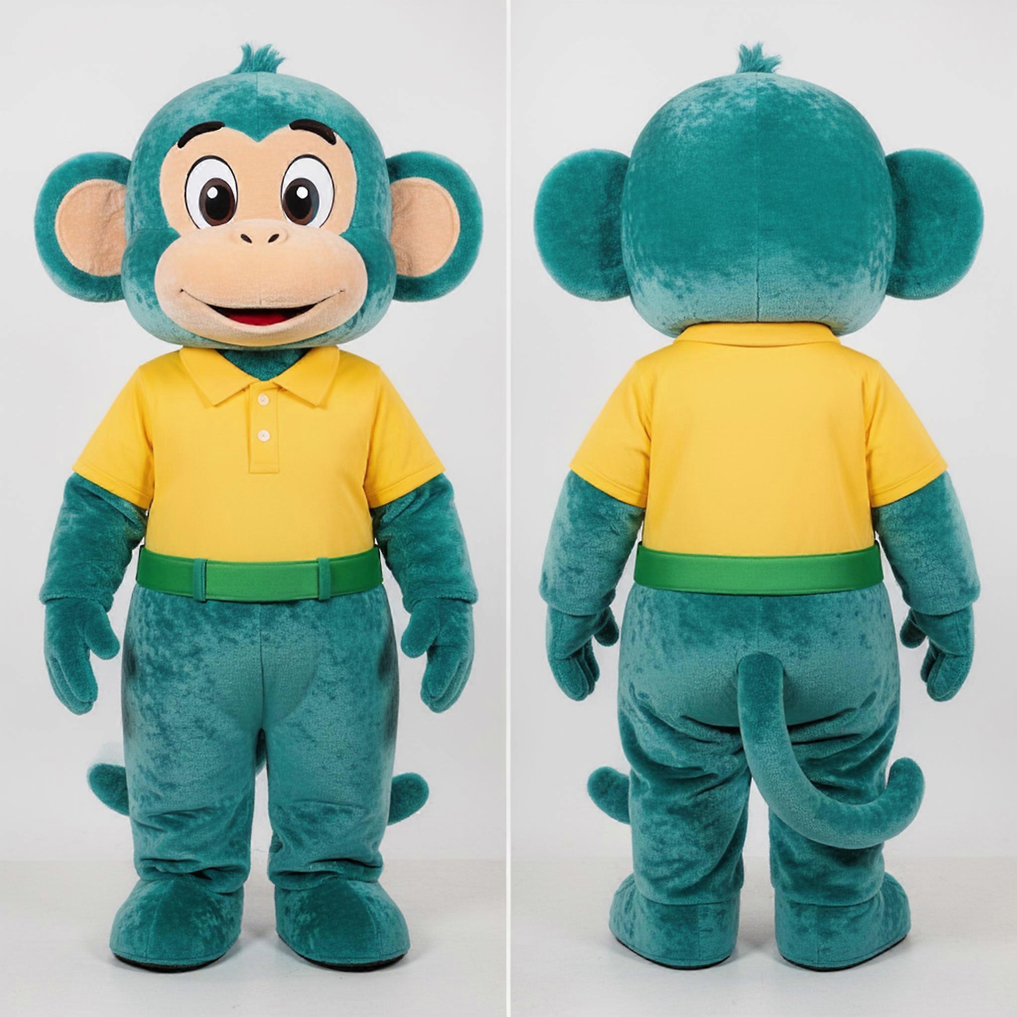 MASTICOT Teal Plush Monkey Mascot