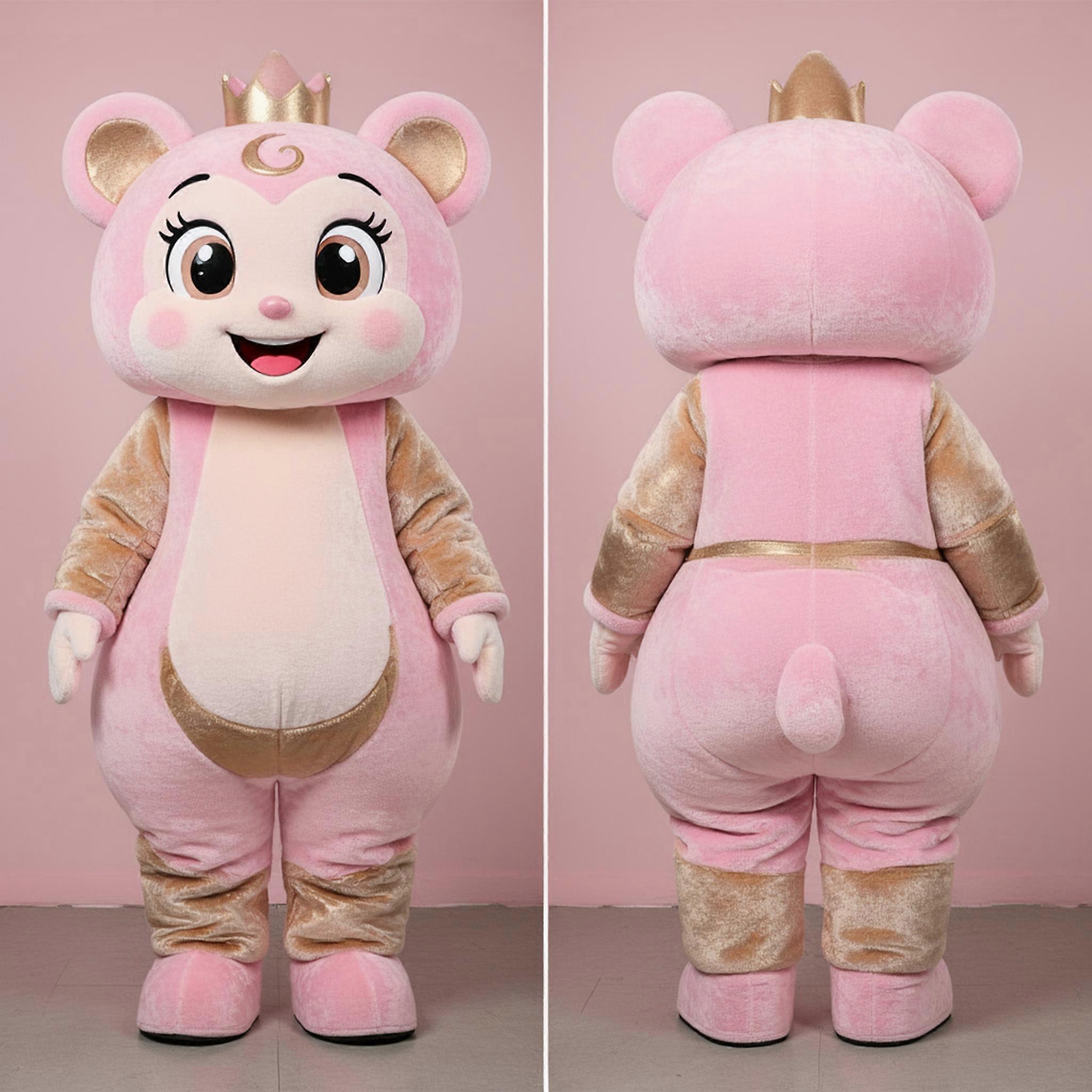 MASTICOT Pink Velvety Champagne Mascot