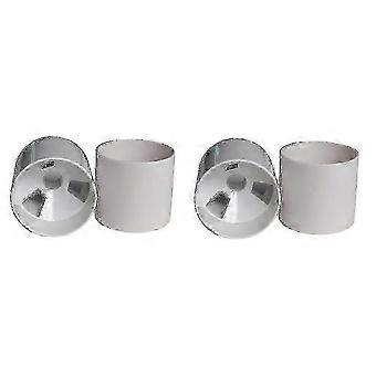 Golf Practice Hole Cup Outdoor 4pcs White Plastic Training Flagpole Set