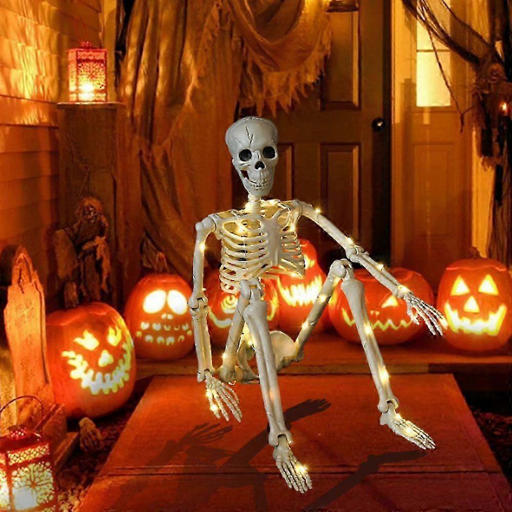 Halloween simulation skeleton luminous 40cm joints movable