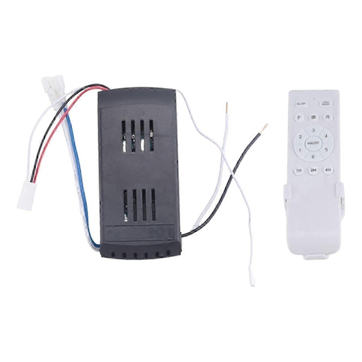 Universal Ceiling Fan Remote Control Kit 40W 6-Speed Timing Function Replacement Remote for DC Ceili